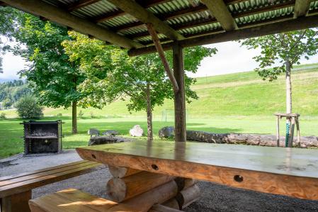 Blick auf Brätlistelle inkl. Fussballplatz